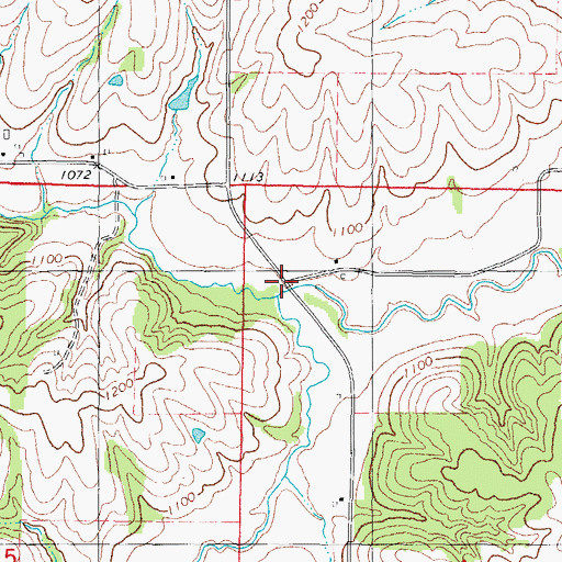 Topographic Map of South Beaver Creek, IA