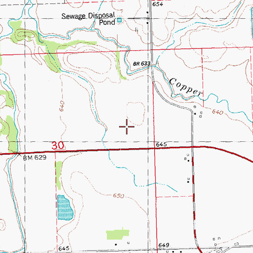 Topographic Map of South Copper Creek, IA
