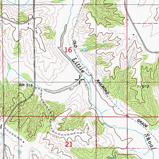 Topographic Map of South Creek, IA