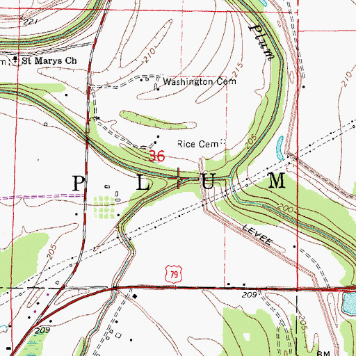 Topographic Map of Bayou Pete, AR