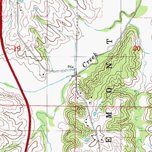 Topographic Map of South Squaw Creek, IA