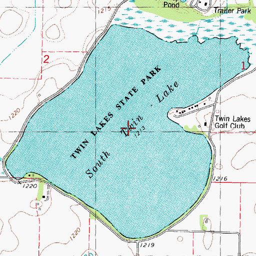 Topographic Map of South Twin Lake, IA