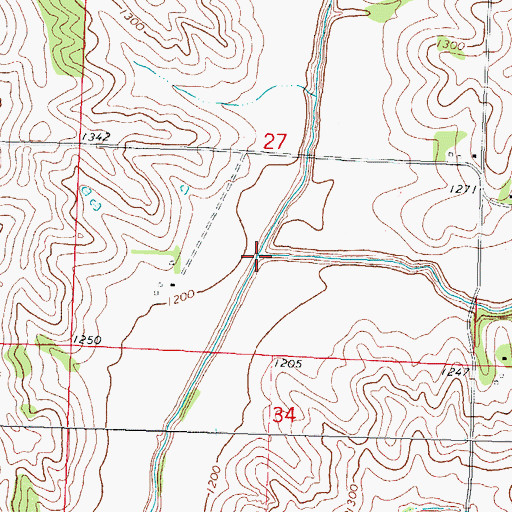 Topographic Map of South Willow Creek, IA