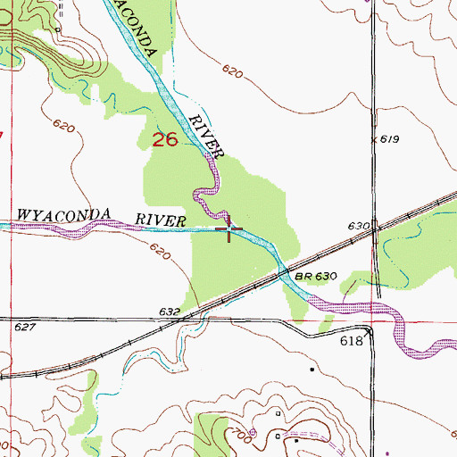 Topographic Map of South Wyaconda River, MO