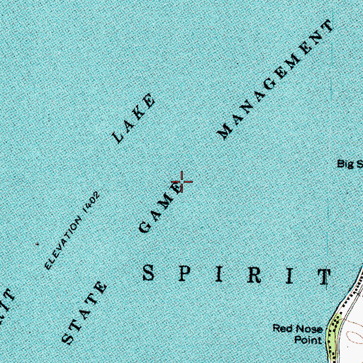 Topographic Map of Spirit Lake State Game Management Area, IA