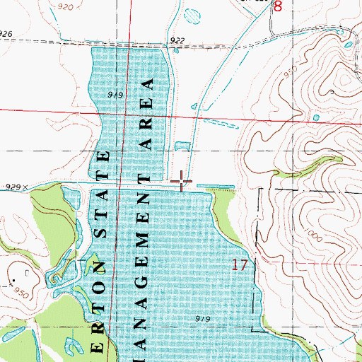 Topographic Map of Spring Branch, IA