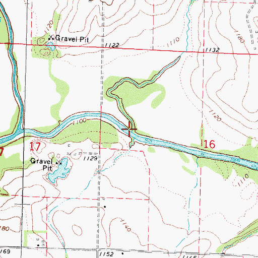 Topographic Map of Spring Creek, IA