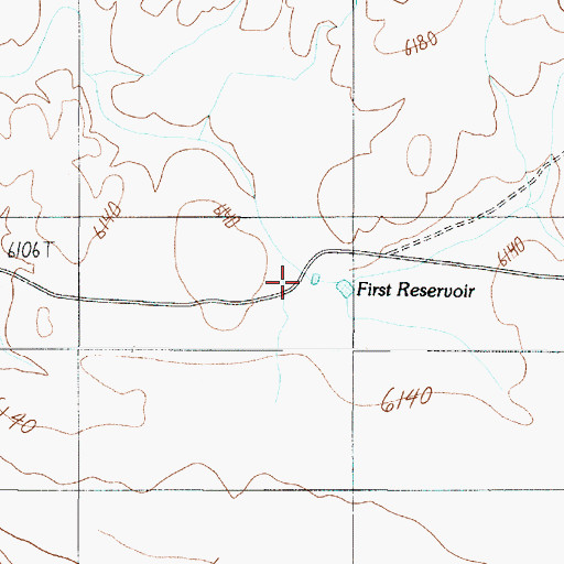 Topographic Map of First Reservoir, AZ