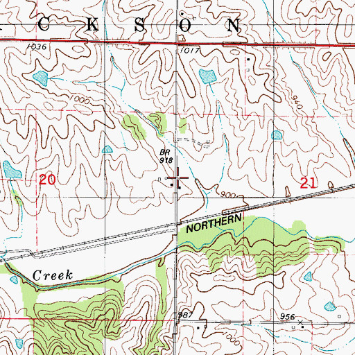 Topographic Map of Spring Hill School, IA