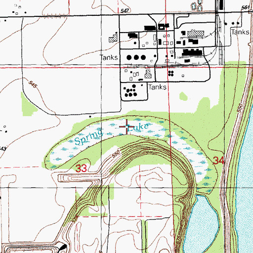 Topographic Map of Spring Lake, IA