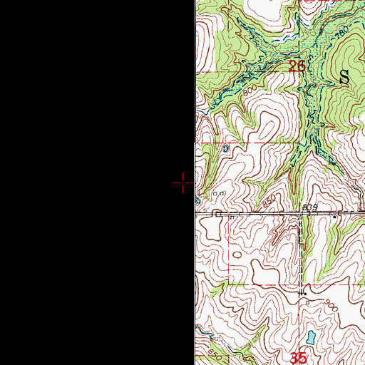 Topographic Map of Spurgeon Cemetery, IA