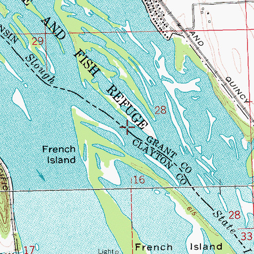 Topographic Map of State Line Slough, IA