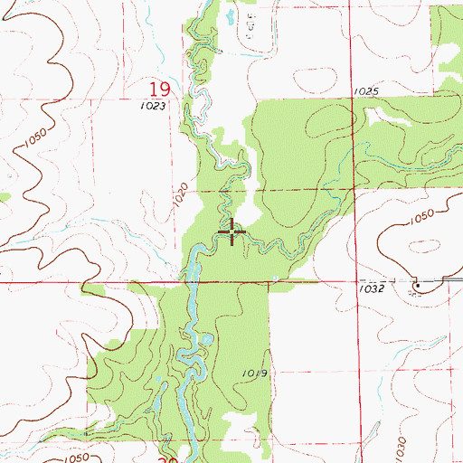 Topographic Map of Stoe Creek, IA