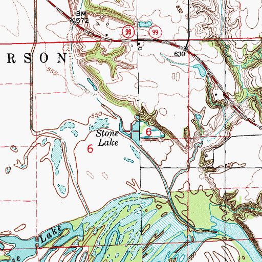 Topographic Map of Stone Lake, IA