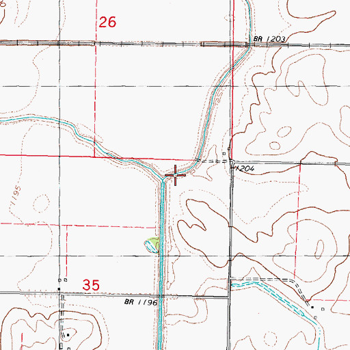 Topographic Map of Storm Creek, IA