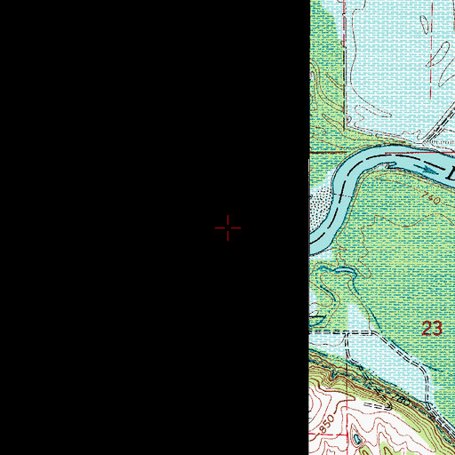 Topographic Map of Sugar Creek, IA