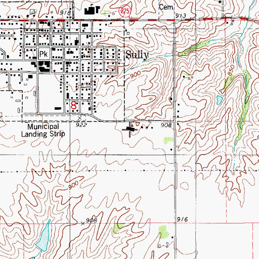 Topographic Map of Sully Christian School, IA