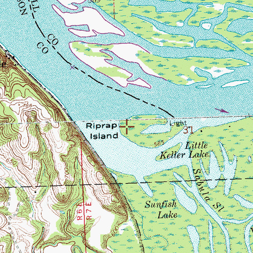 Topographic Map of Sunfish Lake, IA