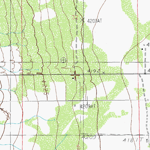 Topographic Map of Fischer Ranch, AZ