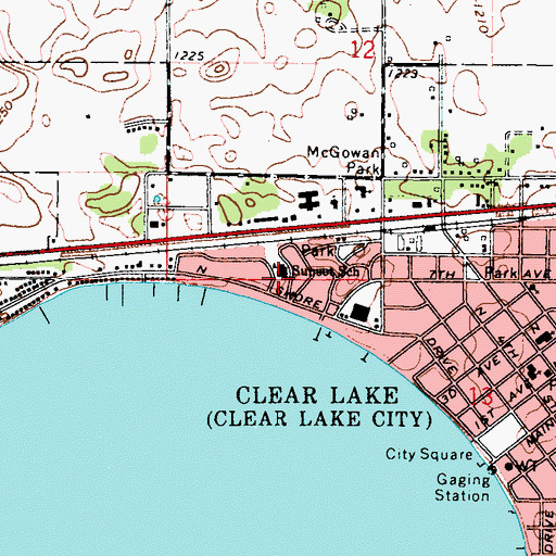 Topographic Map of Sunset School, IA