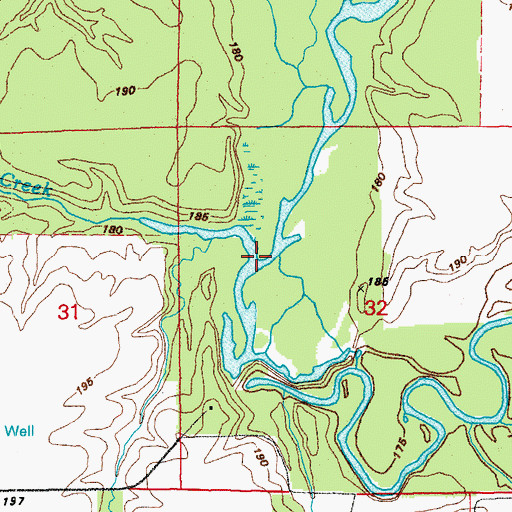 Topographic Map of Bear Creek, AR