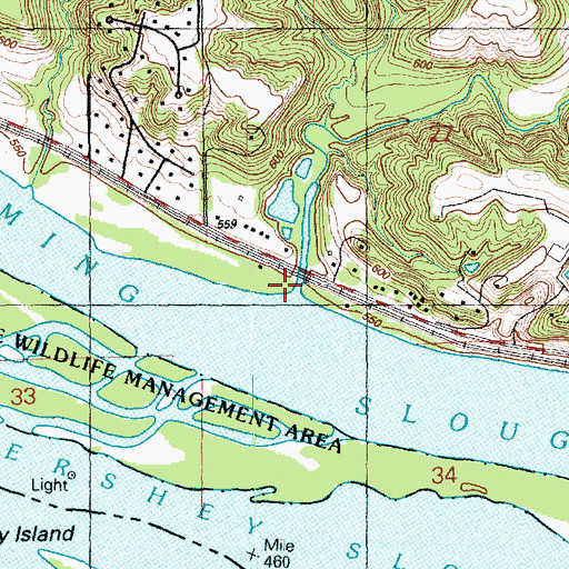 Topographic Map of Sweetland Creek, IA