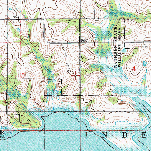 Topographic Map of Tater Hill School, IA