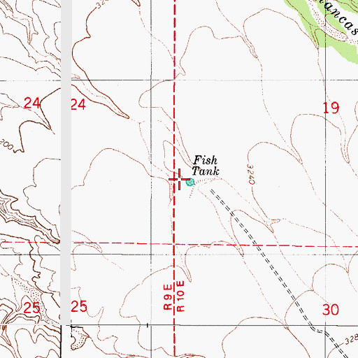 Topographic Map of Fish Tank, AZ