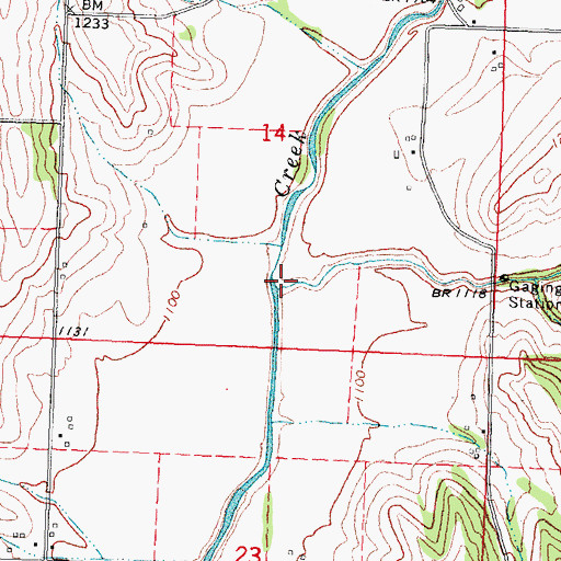 Topographic Map of Thompson Creek, IA