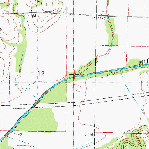 Topographic Map of Thompson Creek, IA