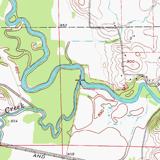 Topographic Map of Timber Creek, IA