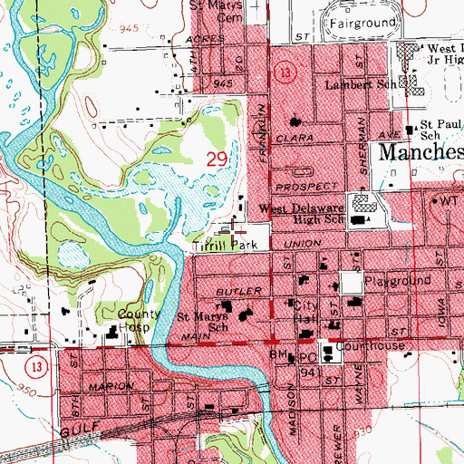 Topographic Map of Tirrill Park, IA