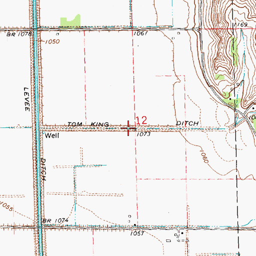 Topographic Map of Tom King Ditch, IA