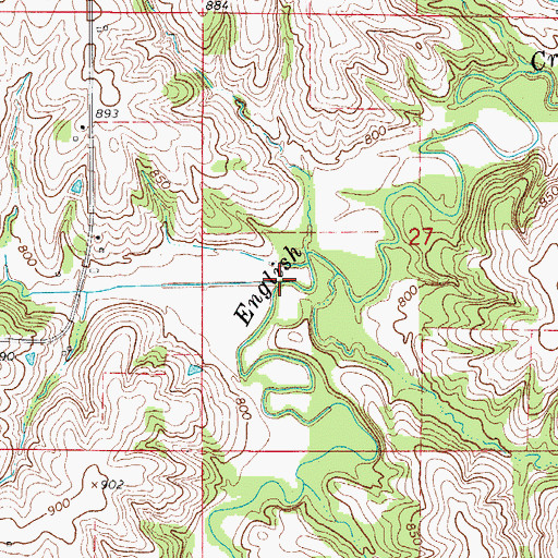 Topographic Map of Tracey Creek, IA