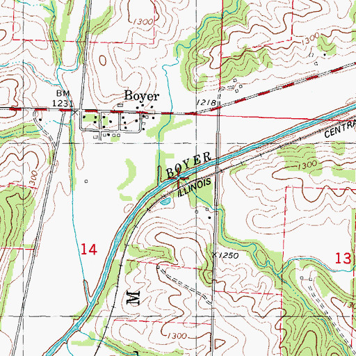 Topographic Map of Trinkle Creek, IA