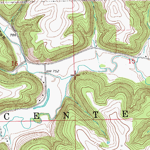 Topographic Map of Trout Run, IA