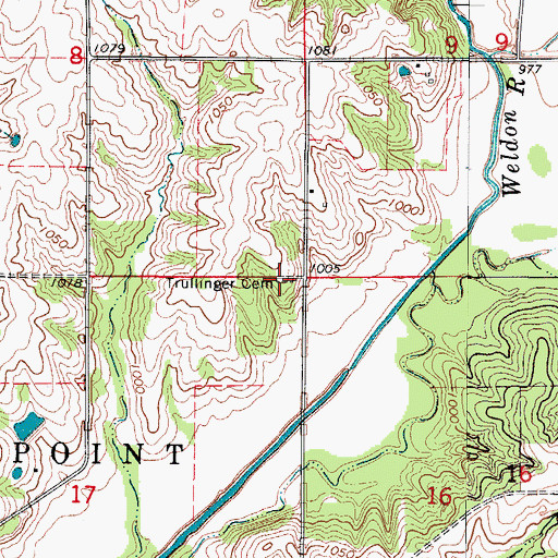 Topographic Map of Trullinger Cemetery, IA