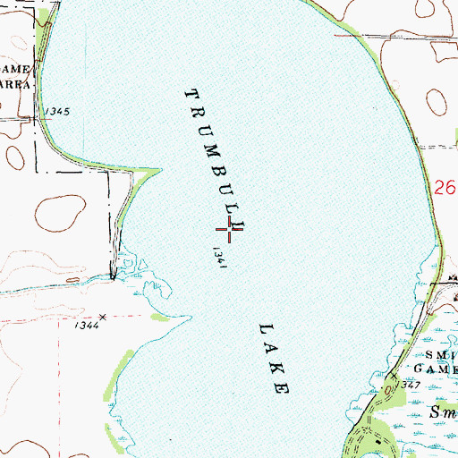 Topographic Map of Trumbull Lake, IA