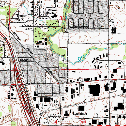 Topographic Map of Tucker Park, IA