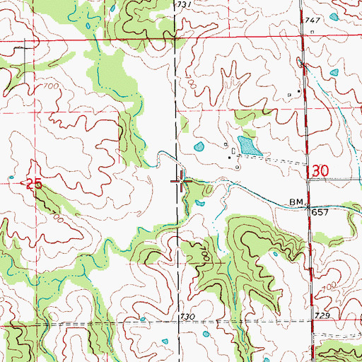 Topographic Map of Tug Fork Big Indian Creek, IA