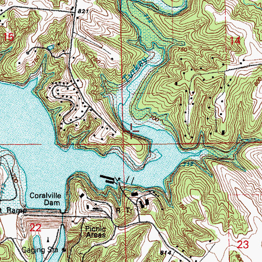 Topographic Map of Turkey Creek, IA