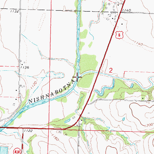 Topographic Map of Turkey Creek, IA