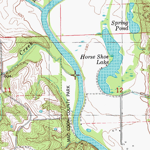 Topographic Map of Turkey Creek, IA