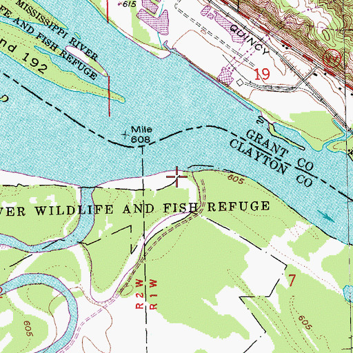 Topographic Map of Turkey River, IA