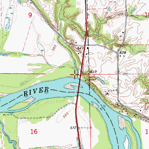 Topographic Map of Turkey Run, IA