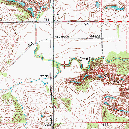 Topographic Map of Turkey Run, IA