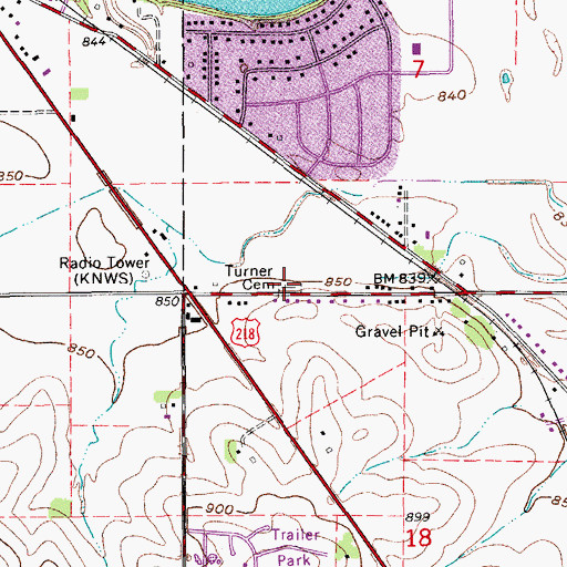 Topographic Map of Black Hawk County Cemetery, IA