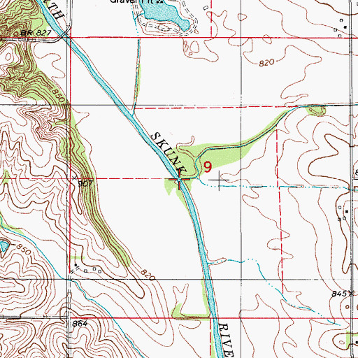 Topographic Map of Turner Creek, IA