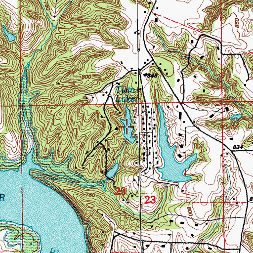 Topographic Map of Twin Lake, IA