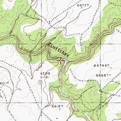 Topographic Map of Fish Wash, AZ